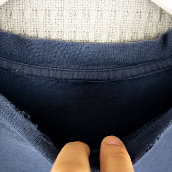 B.U.M Equipment Large Striped Distressed Tee Y2K Mens - Picture 5 of 8